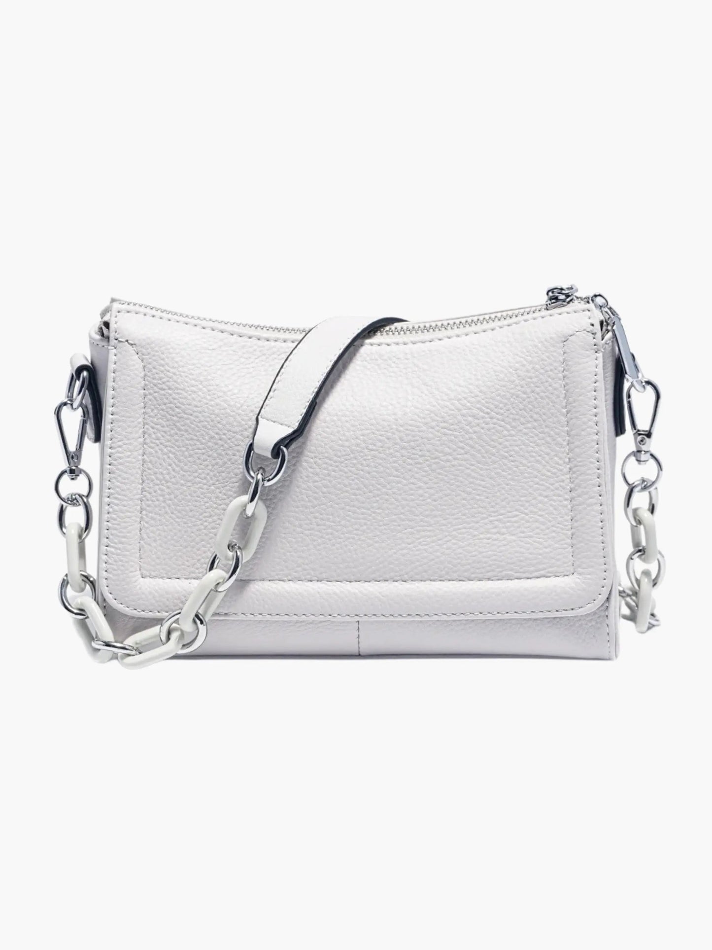 e Damen Lederschultertasche Elegantes Design