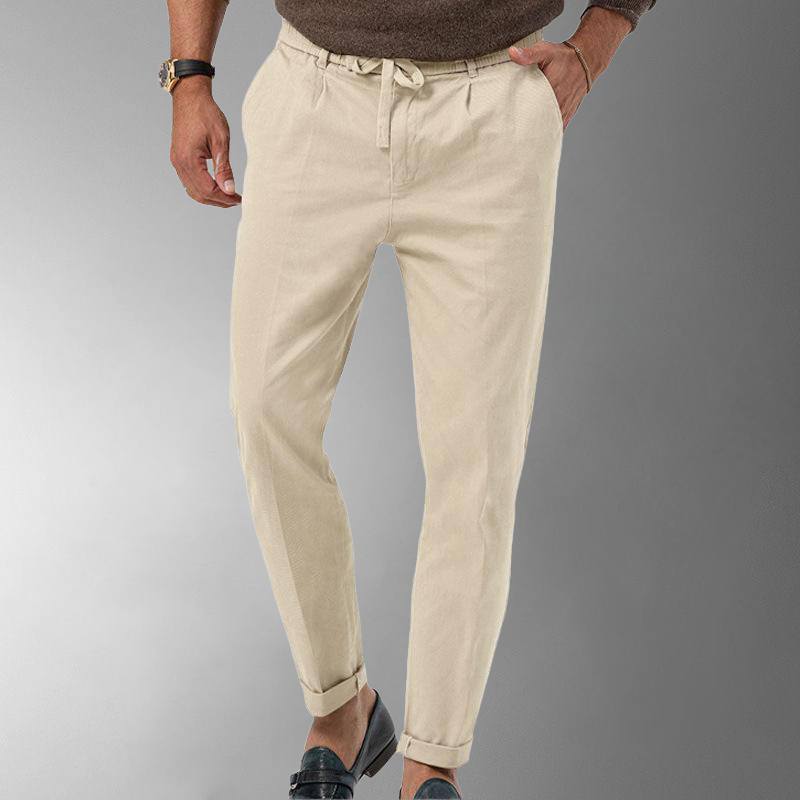 Herren Slim-Fit Cordhose mit Kordelzug