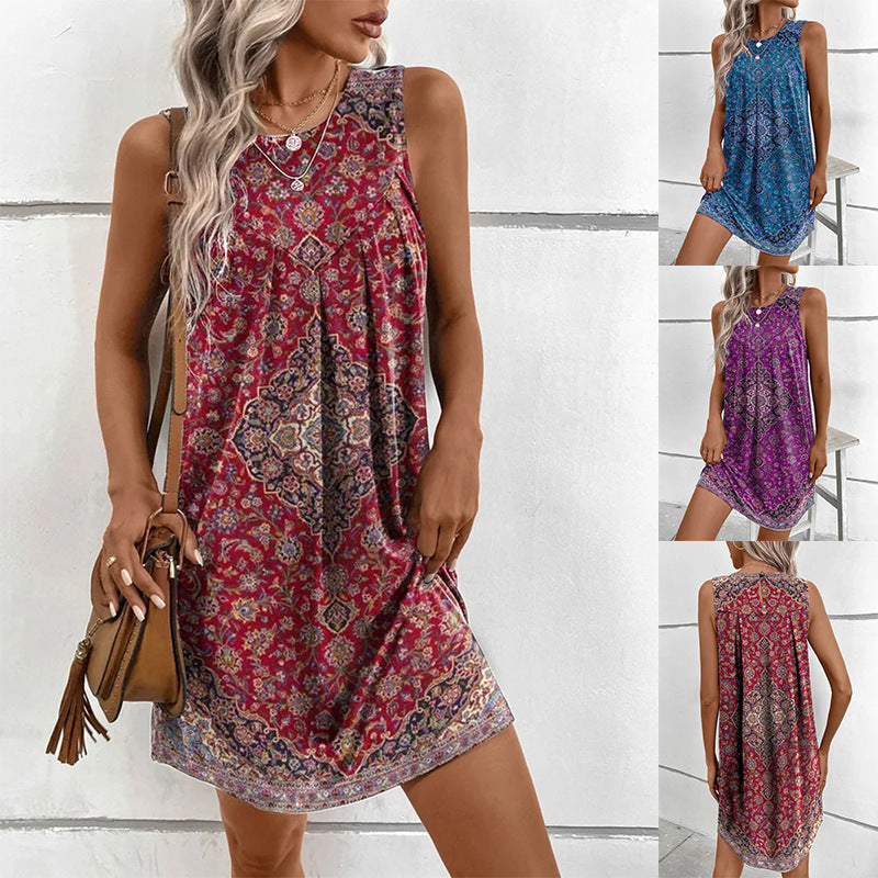 Damen Sommerkleid Retro Freizeitkleid - Norvielle