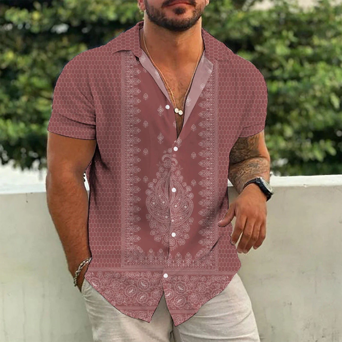Herren Freizeithemd Modern Stylisch Leicht