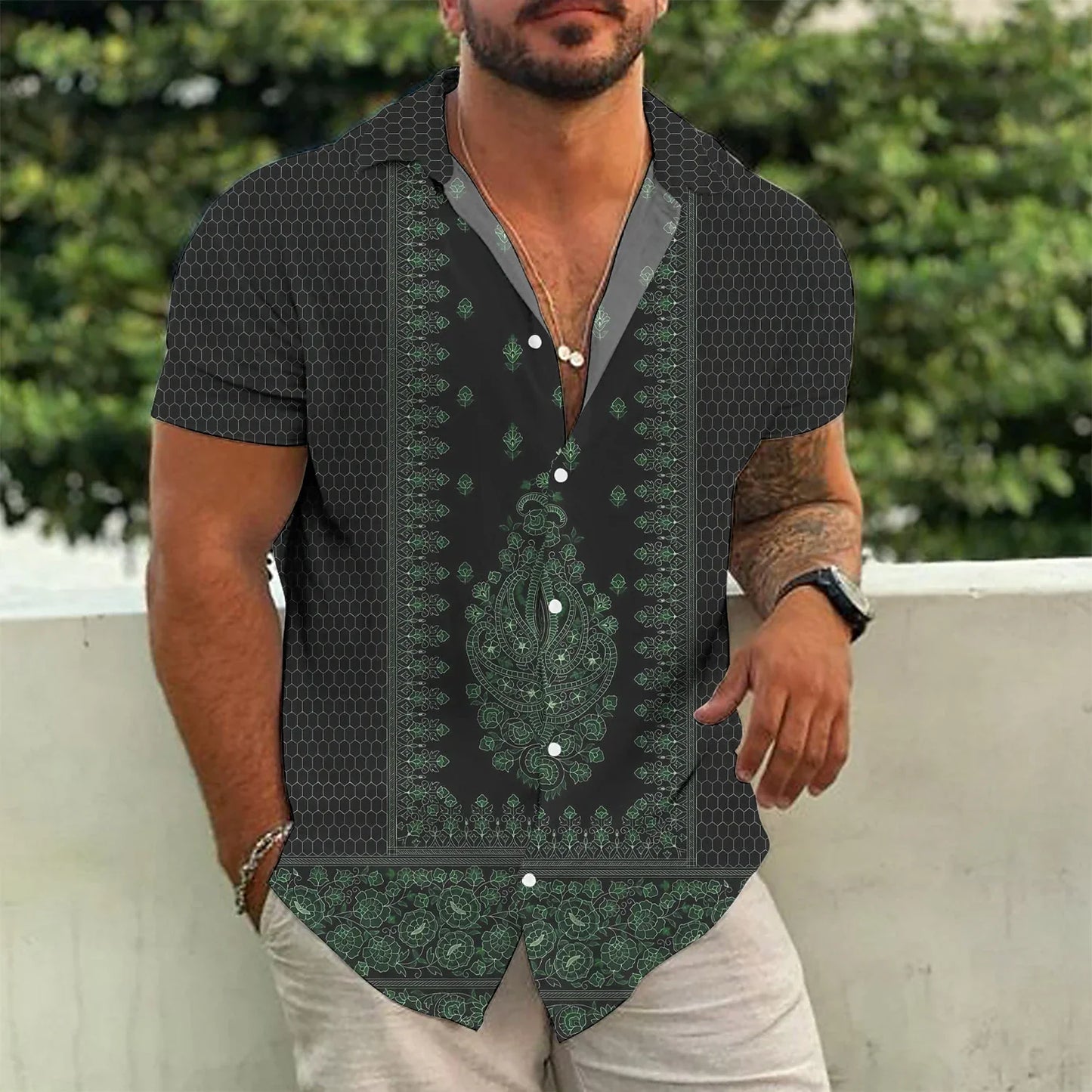 Herren Freizeithemd Modern Stylisch Leicht