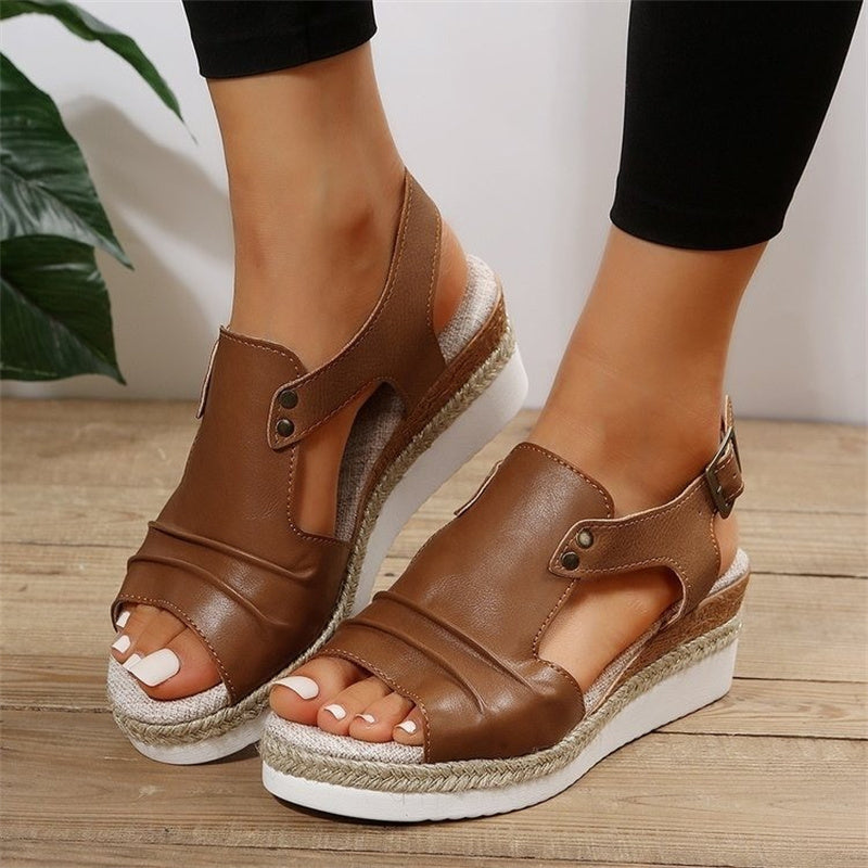 Damen Keilsandalen Komfortabel Sommer