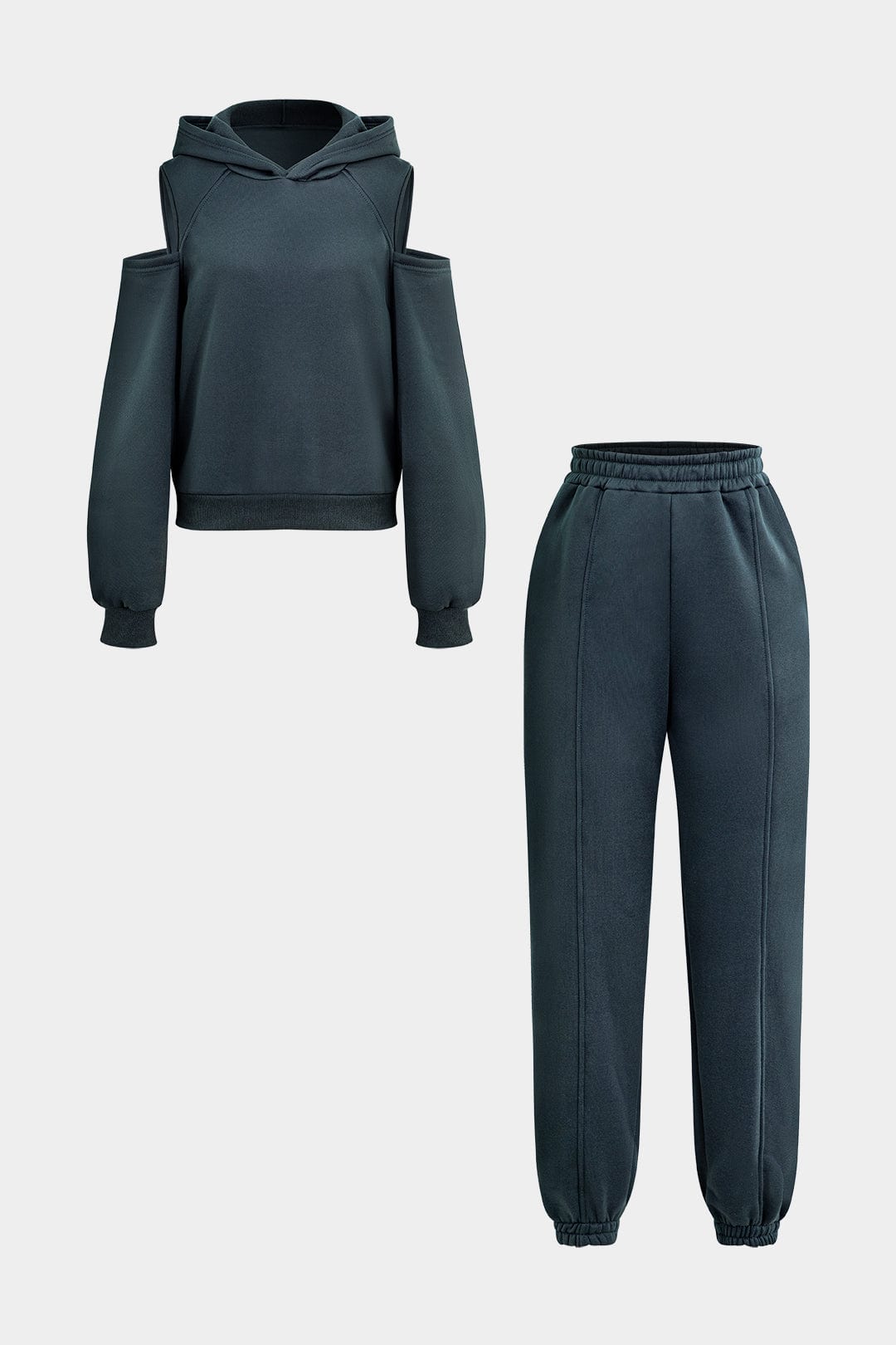 Damen Hoodie-Set mit Cut-Outs Trendy - Norvielle