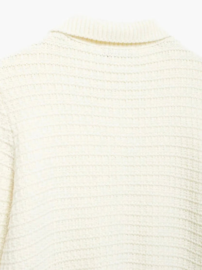 Damen Strickjacke Texturiert Mit Knöpfen Modern