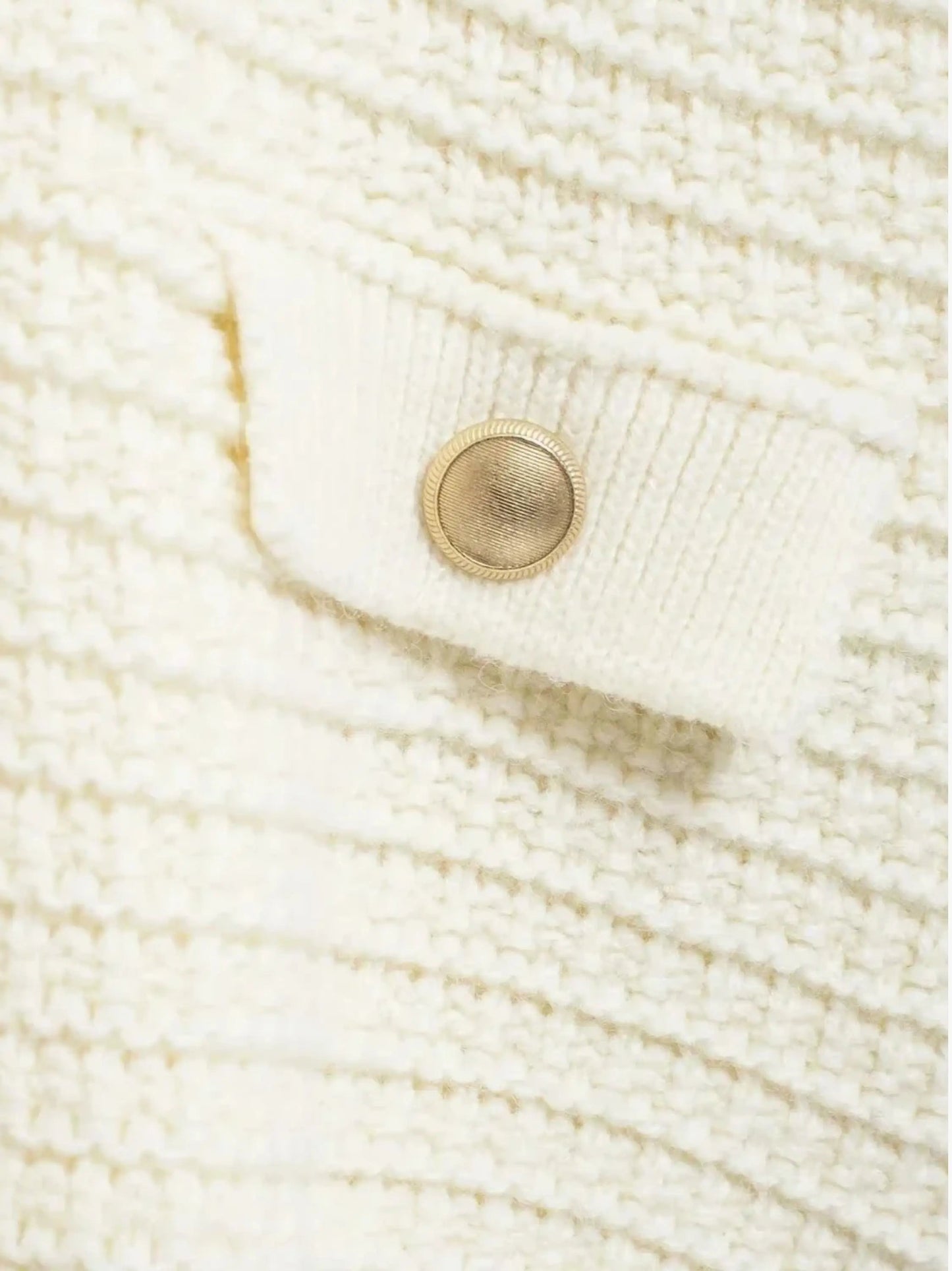 Damen Strickjacke Texturiert Mit Knöpfen Modern