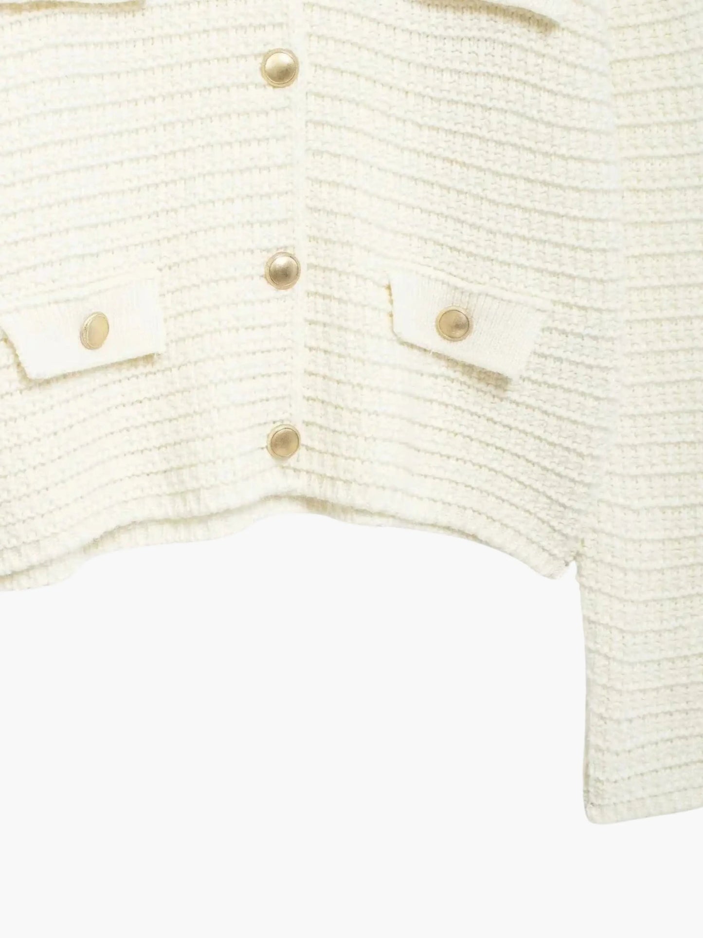 Damen Strickjacke Texturiert Mit Knöpfen Modern