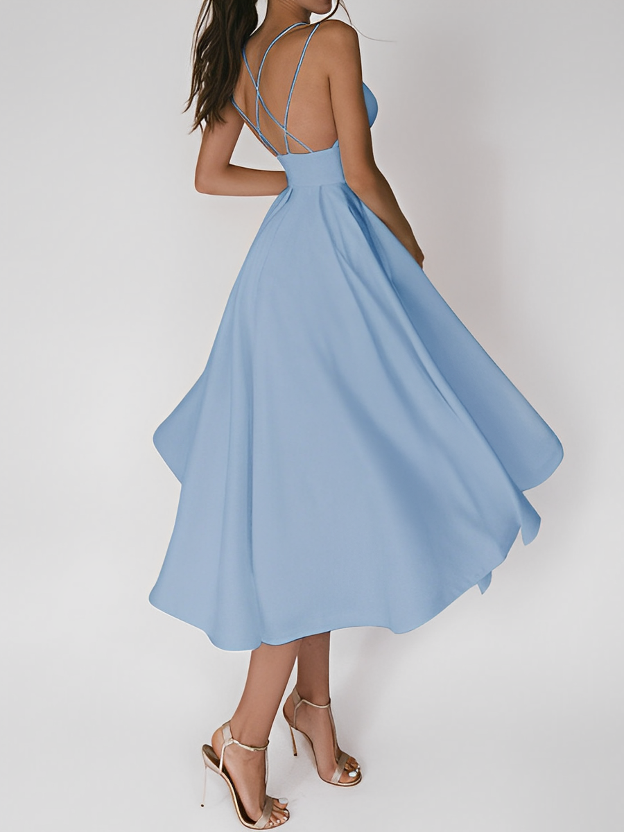 Damen Sommerkleid Dünne Träger Leicht