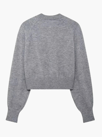 Damen Strickjacke Kurz Gestrickt