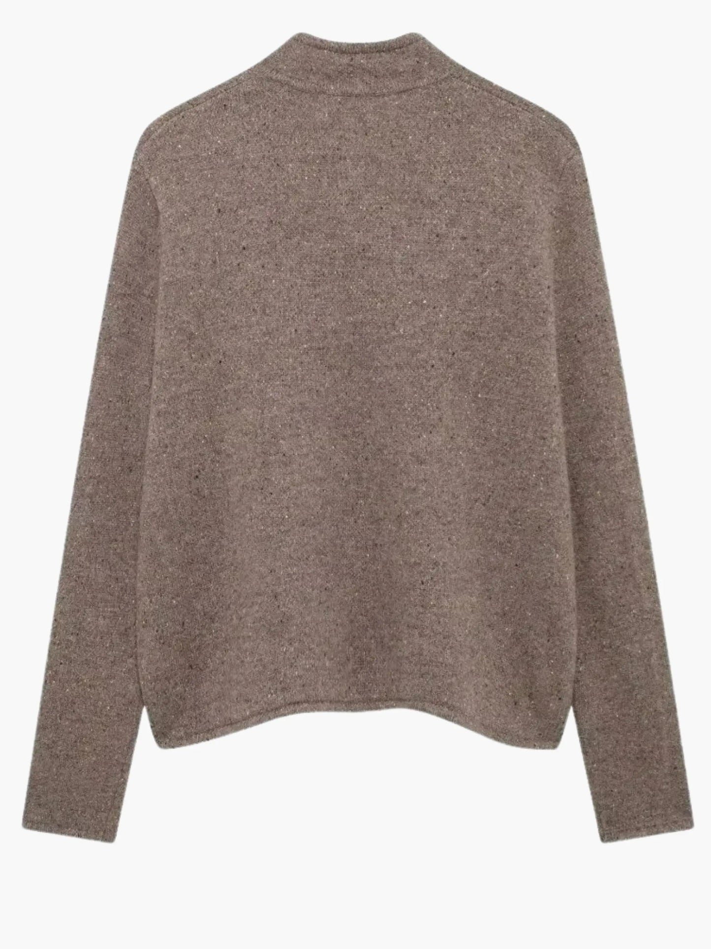 Damen Strickjacke Offene Vorderseite Hochkragen