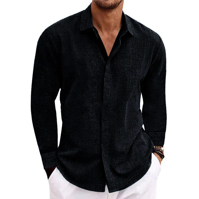 Herren Langarmhemd Slimfit Modern