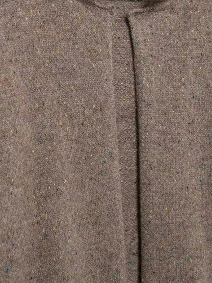 Damen Strickjacke Offene Vorderseite Hochkragen