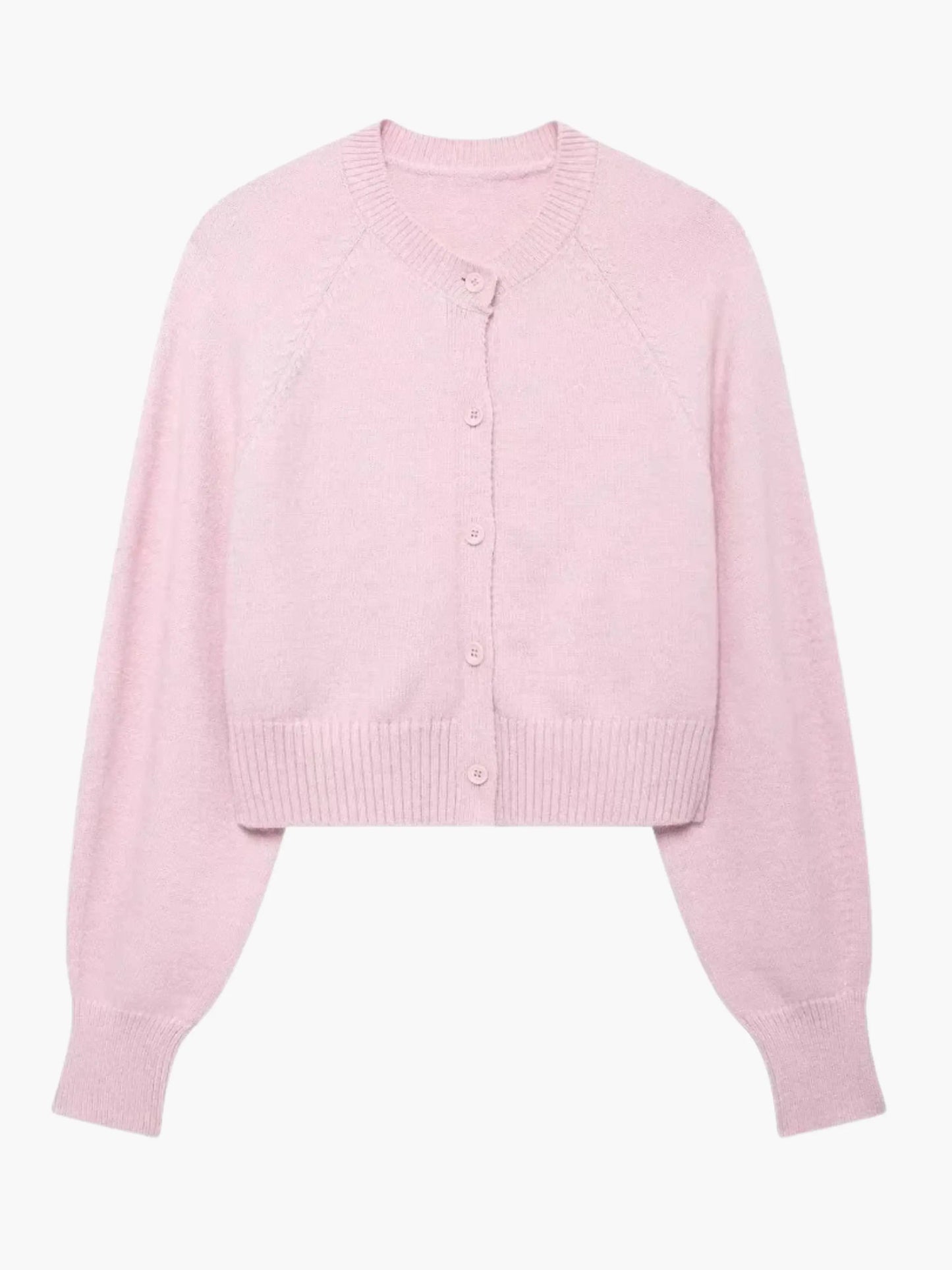 Damen Strickjacke Kurz Gestrickt - Norvielle