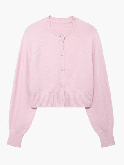 Damen Strickjacke Kurz Gestrickt - Norvielle