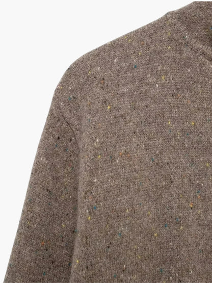 Damen Strickjacke Offene Vorderseite Hochkragen