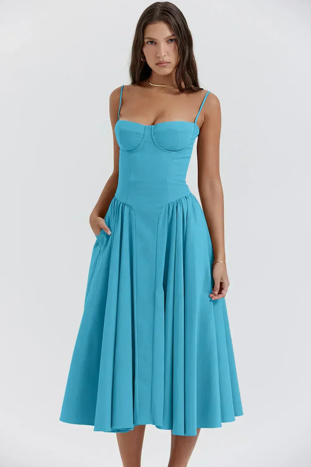Damen Ärmelloses Sommerkleid aus Jute