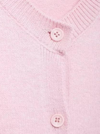 Damen Strickjacke Kurz Gestrickt