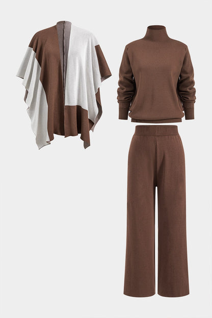 Damen Strickcape Hose Elegantes Design - Norvielle