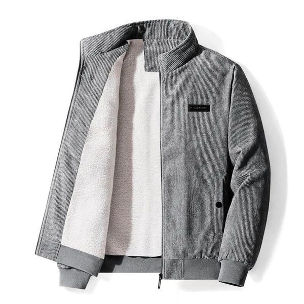 Damen Herren Retro Sherpa Jacke Samt Warm