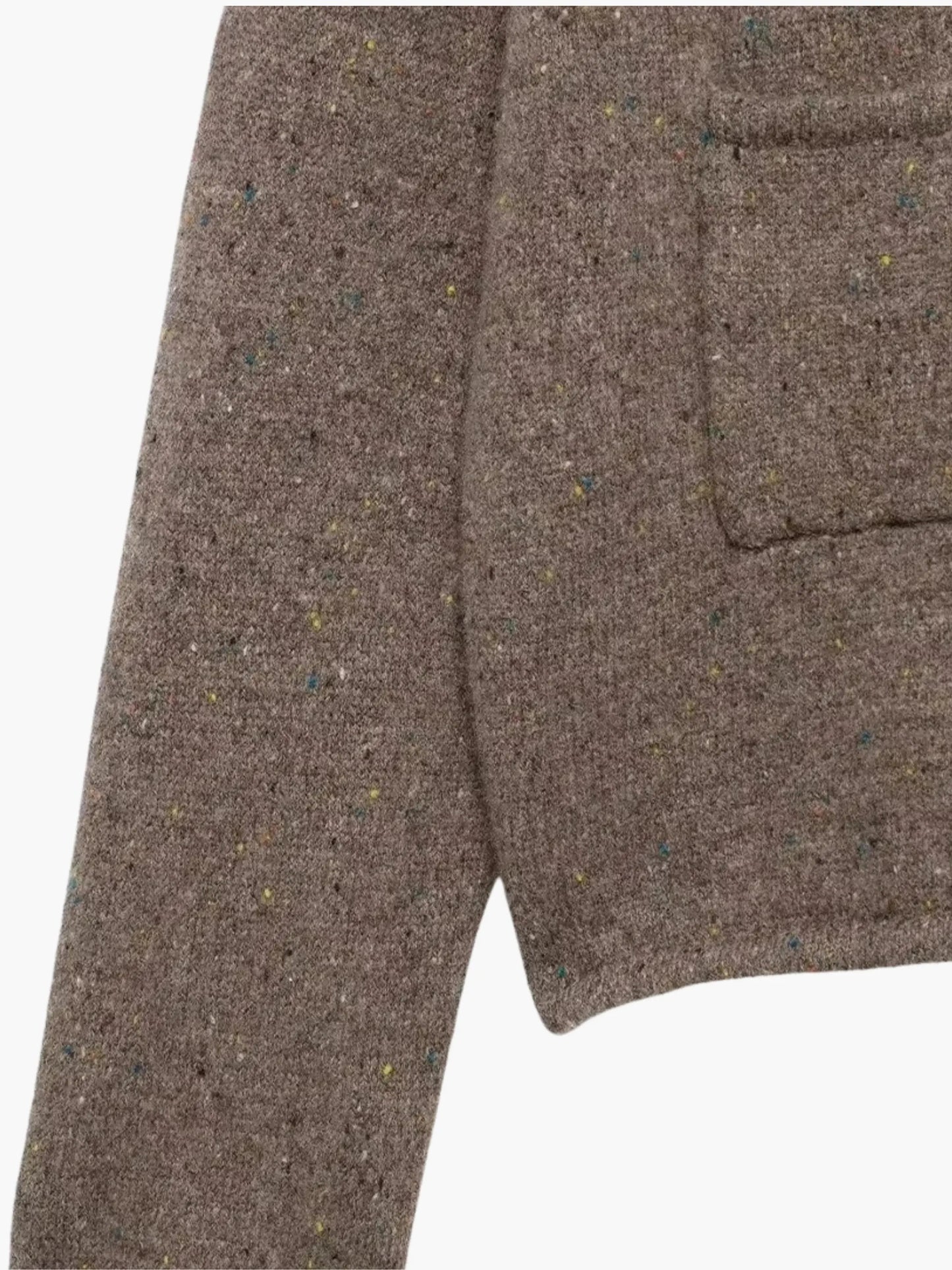 Damen Strickjacke Offene Vorderseite Hochkragen