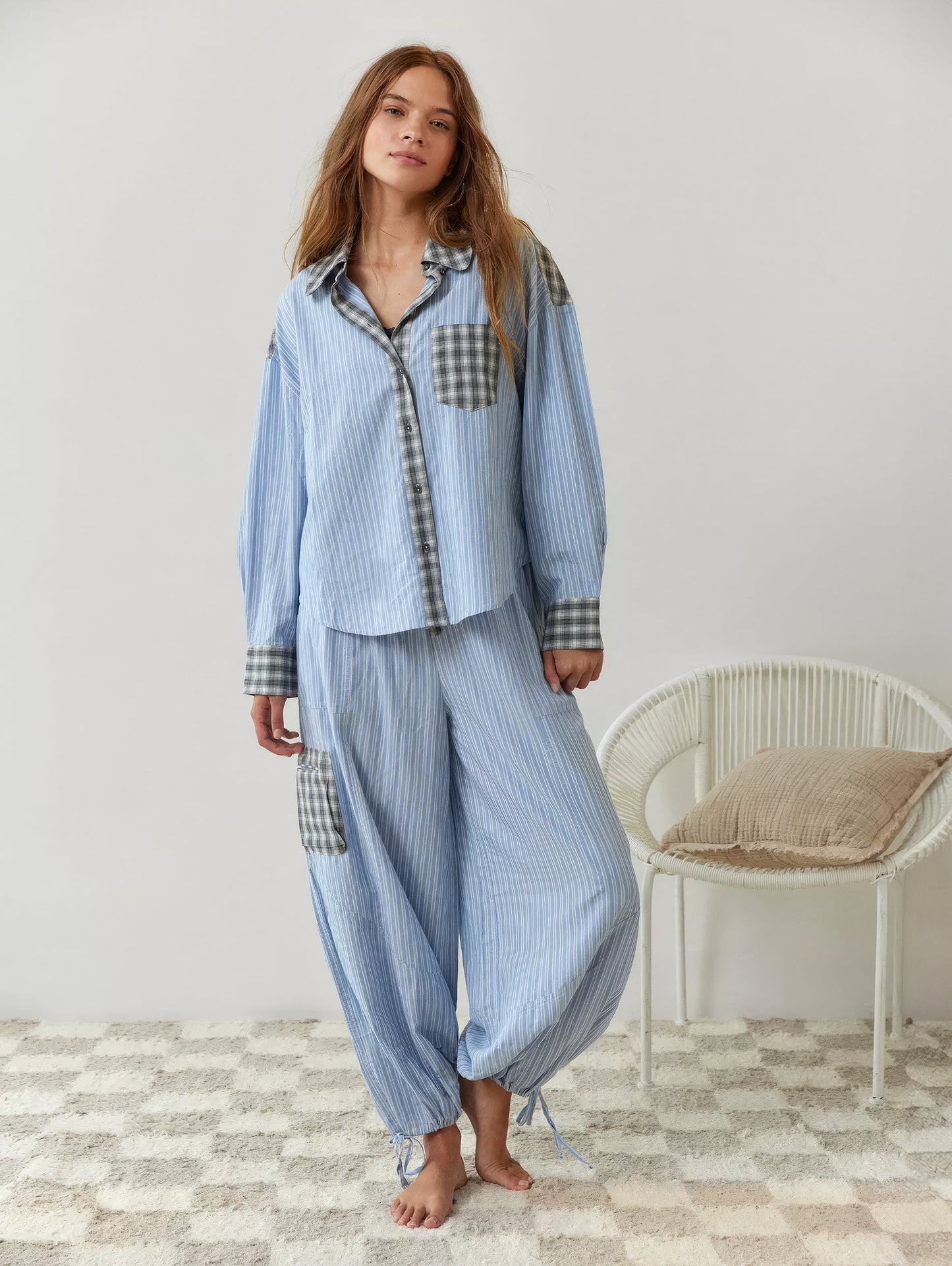 Damen Pyjama-Set Weich Komfort