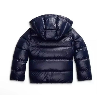 Damen Winterjacke Gepolstert Kapuze Glänzend