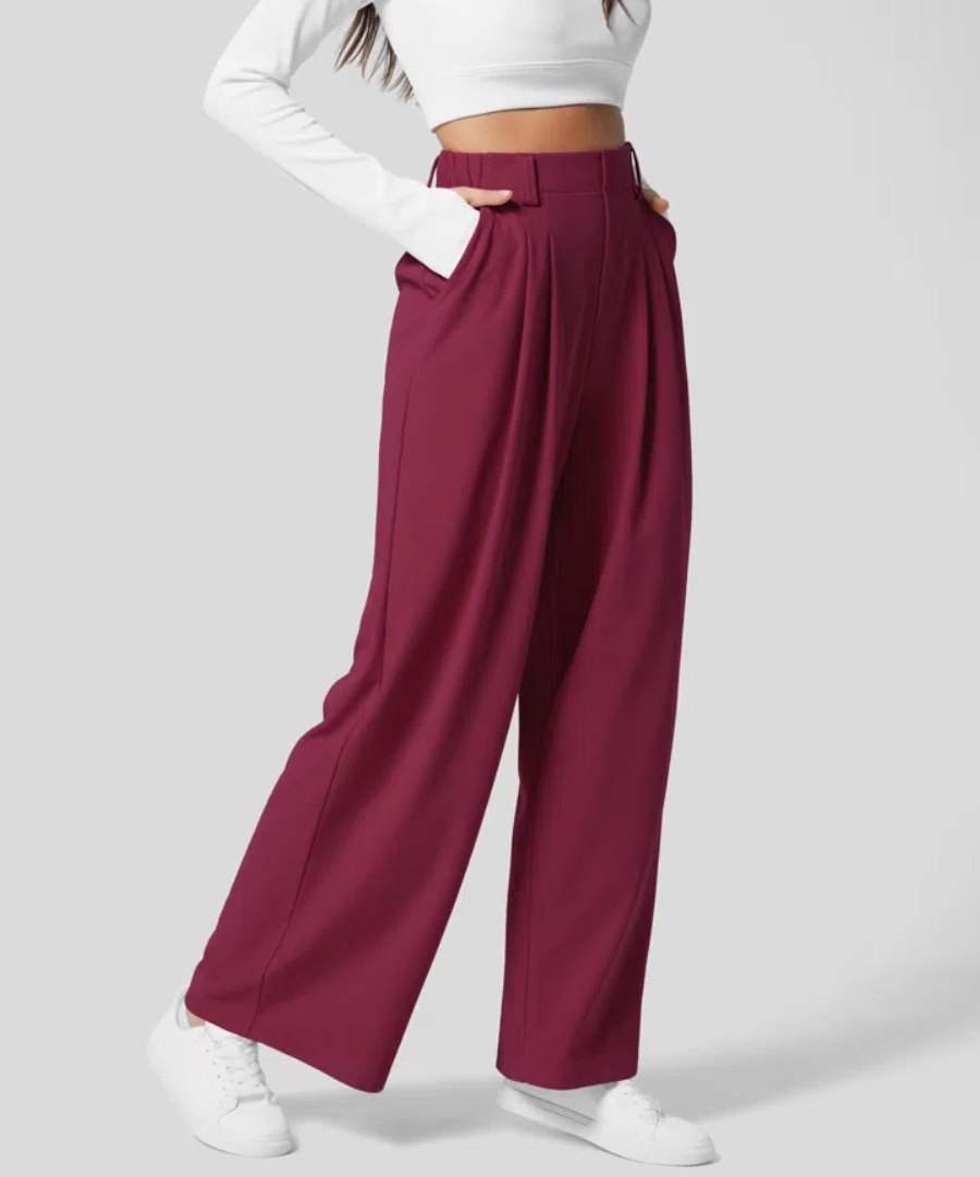 Damenhose Weite Beine Elegant
