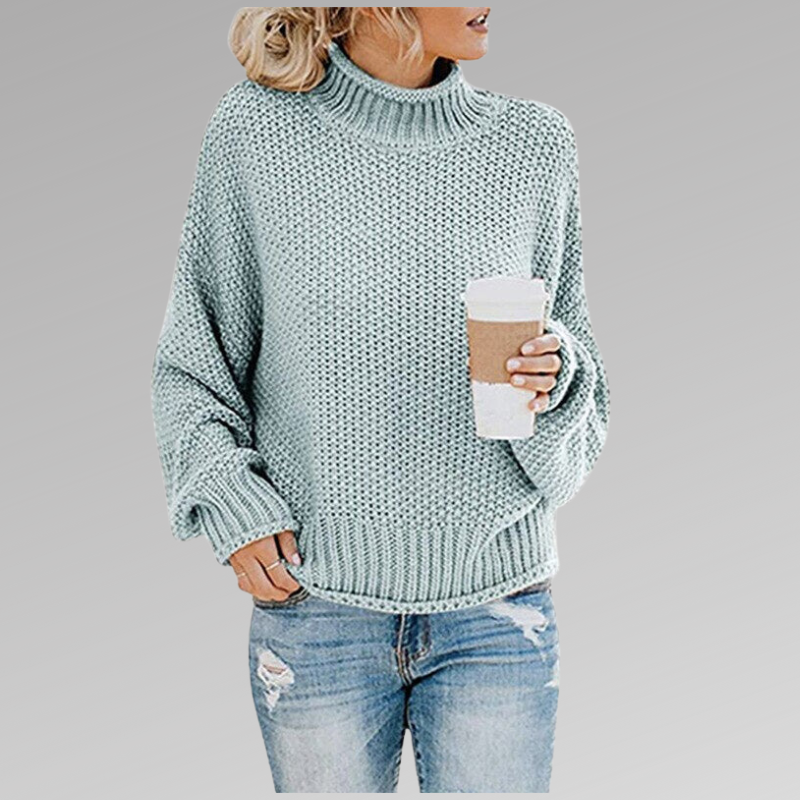 Damen Grobstrick Pullover Modern Großkaros