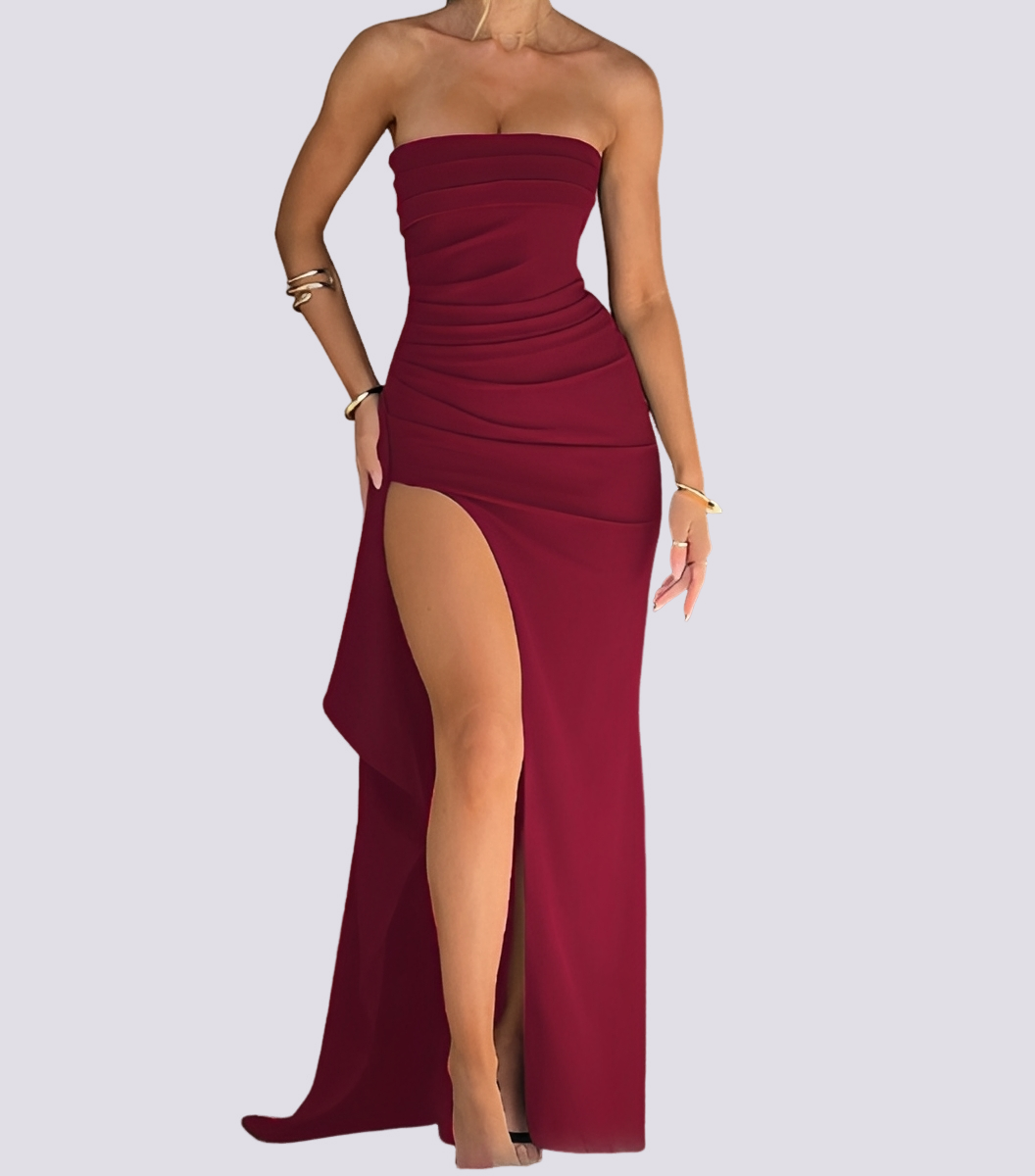Damen Maxikleid Gedreht Stilvoll Lang