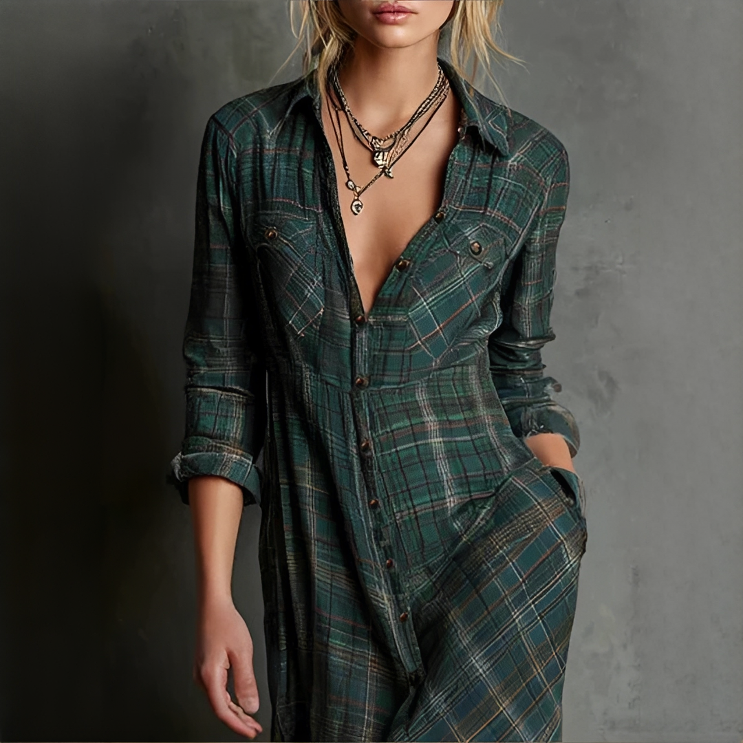 Damen Maxikleid Entspannt Elegant Lang - Norvielle