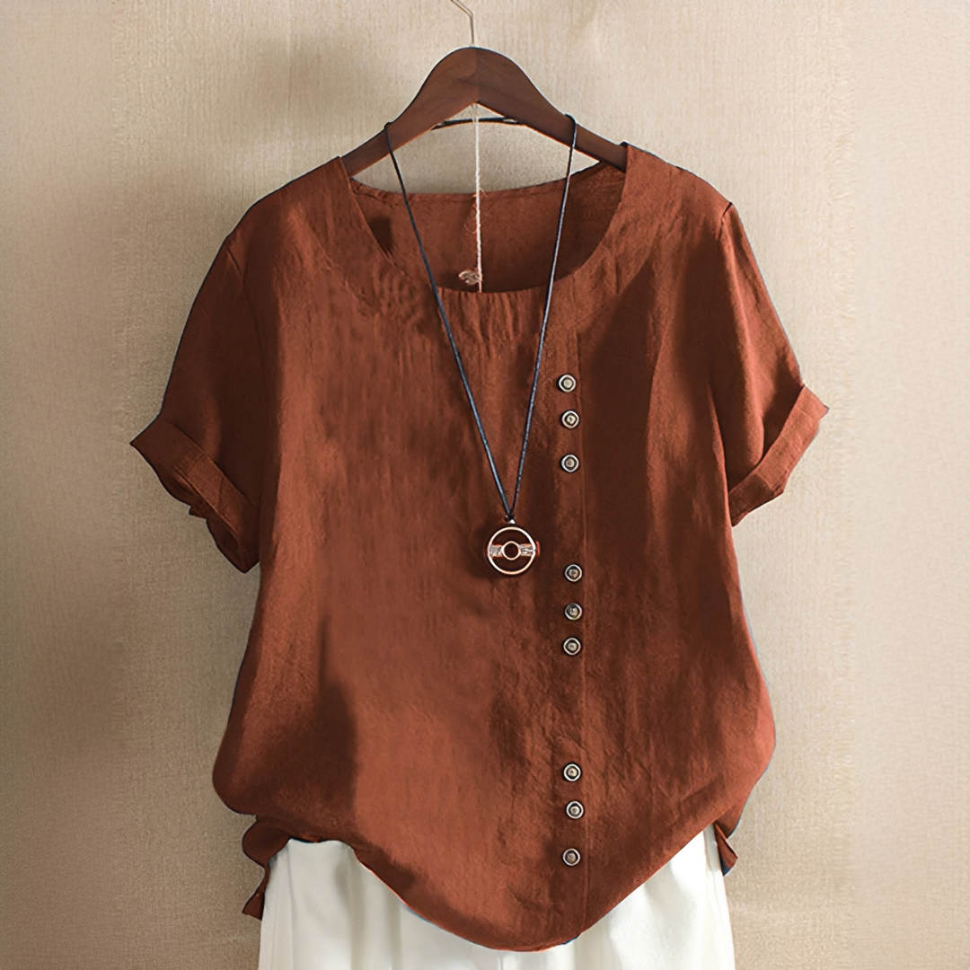 Damen Sommer T-Shirt Leicht Elegant