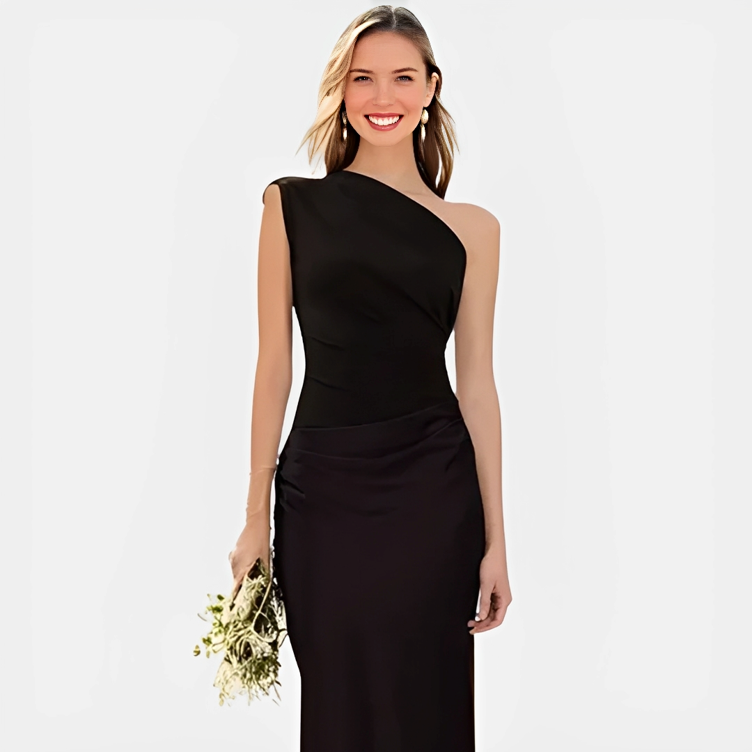Damen Asymmetrisches Kleid Modern Eleganz