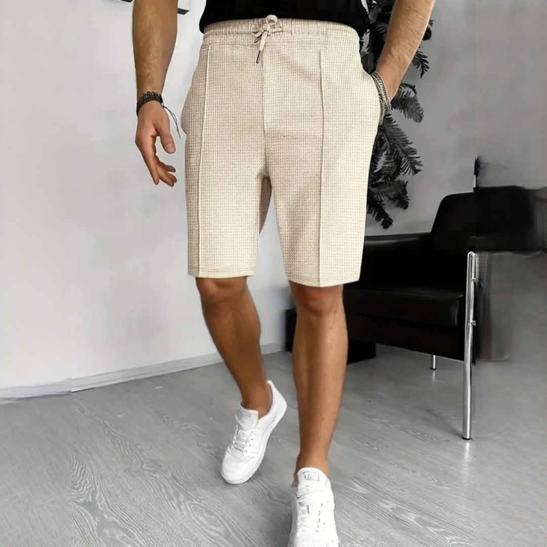Herren Shorts Kurz Mit Kordelzug Sommer Schwarz - Norvielle