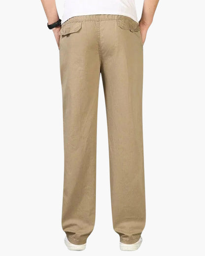 Herrenhose Gerader Schnitt Baumwolle Elastikbund Bequem