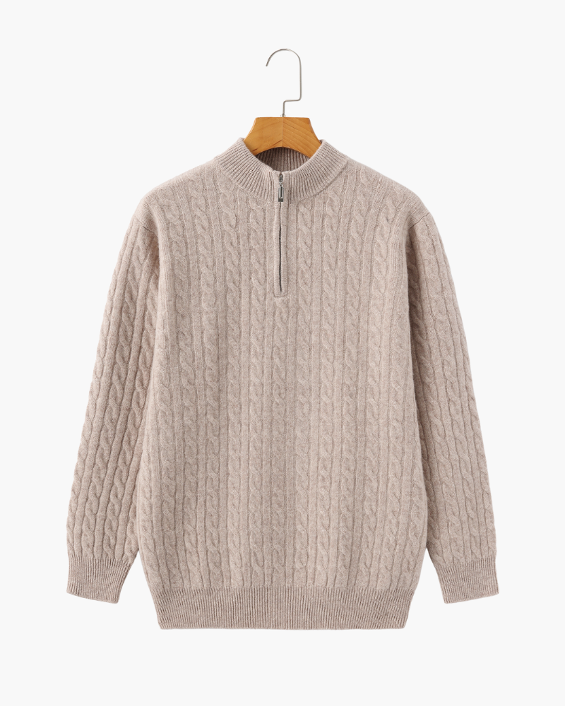 Herren Pullover Kaschmir Chunky Knit Warm Kabelmuster