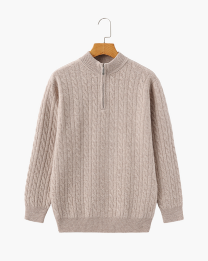 Herren Pullover Kaschmir Chunky Knit Warm Kabelmuster