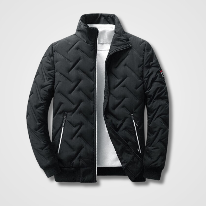 Damen Steppjacke Wintermantel Fleece Schwarz - Norvielle