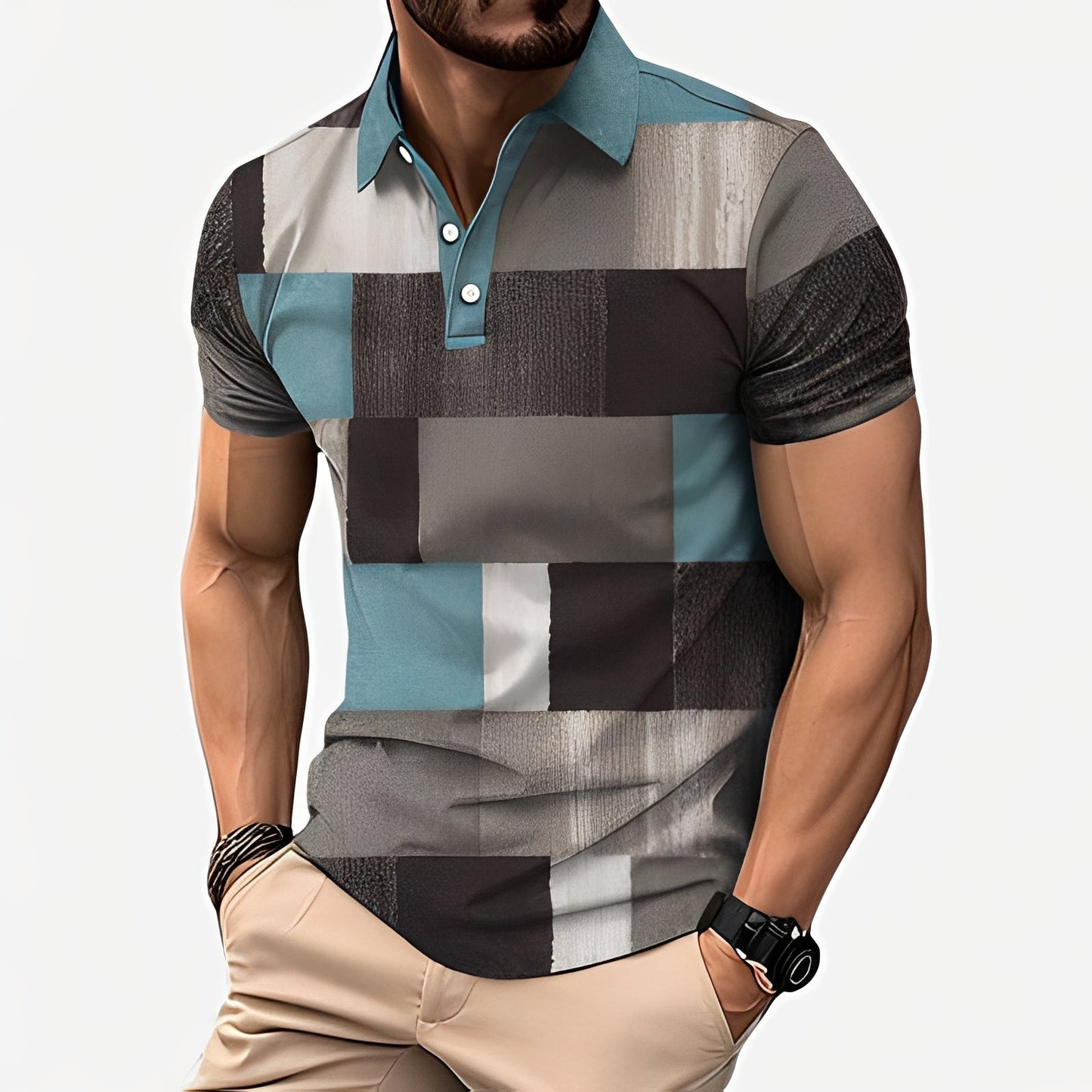 Herren T-Shirts Slim Fit Stilvoll Modern