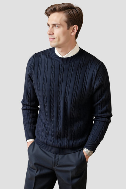 Damen Zopfstrick Pullover Elegantes Design