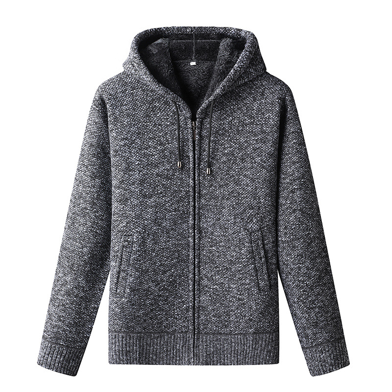 Herren Strickjacke Warme Wolle Dunkelblau