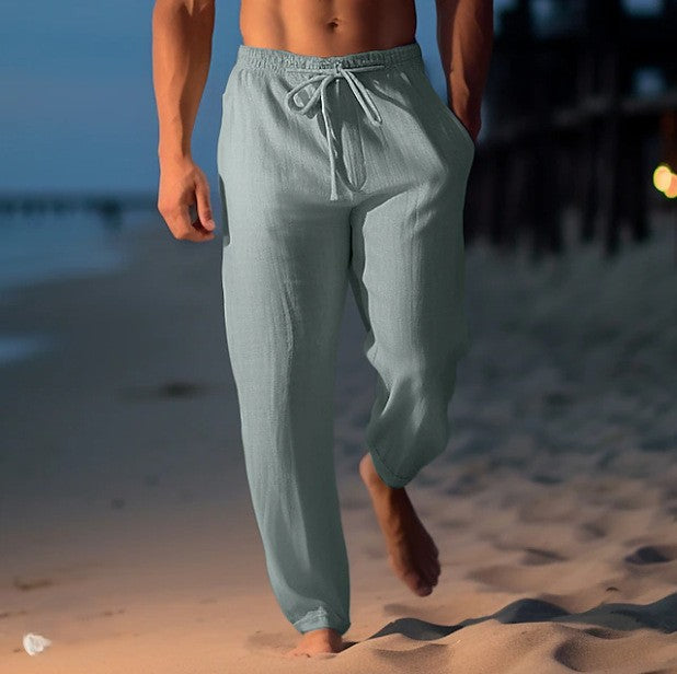 Herren Leinenhose Slim Fit Sommer