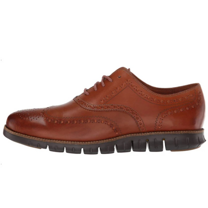 Herren Lederschnürschuhe Flügelspitze Brogue Schuhe