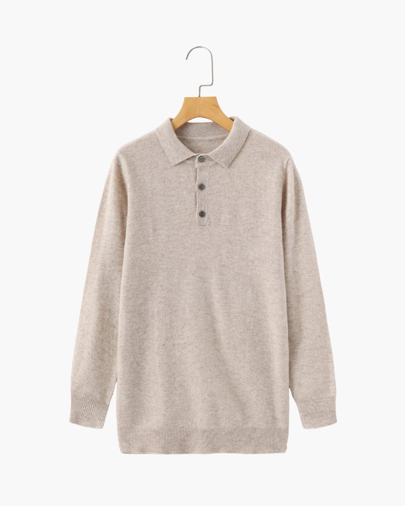 Herren Kaschmirpullover Polokragen Warm
