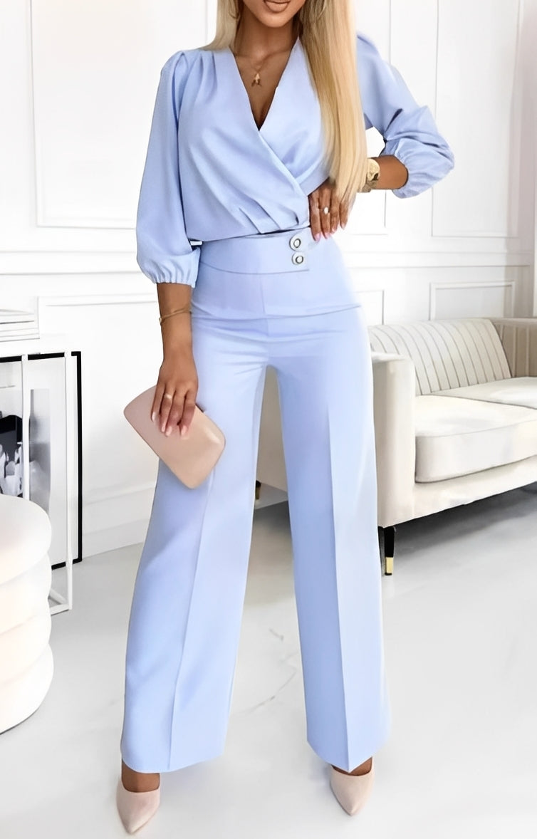 Damen Zweiteiler Knopfleiste Elegant