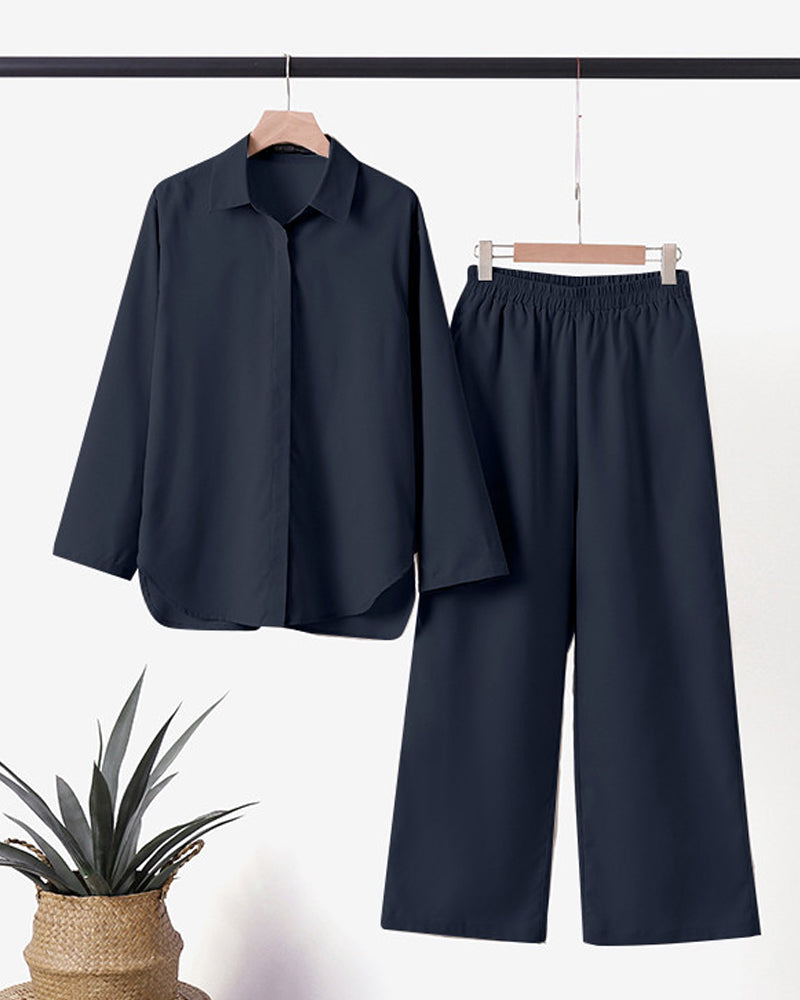 Damen Leinenanzug Bequem Sommer Mit Taschen Leinen