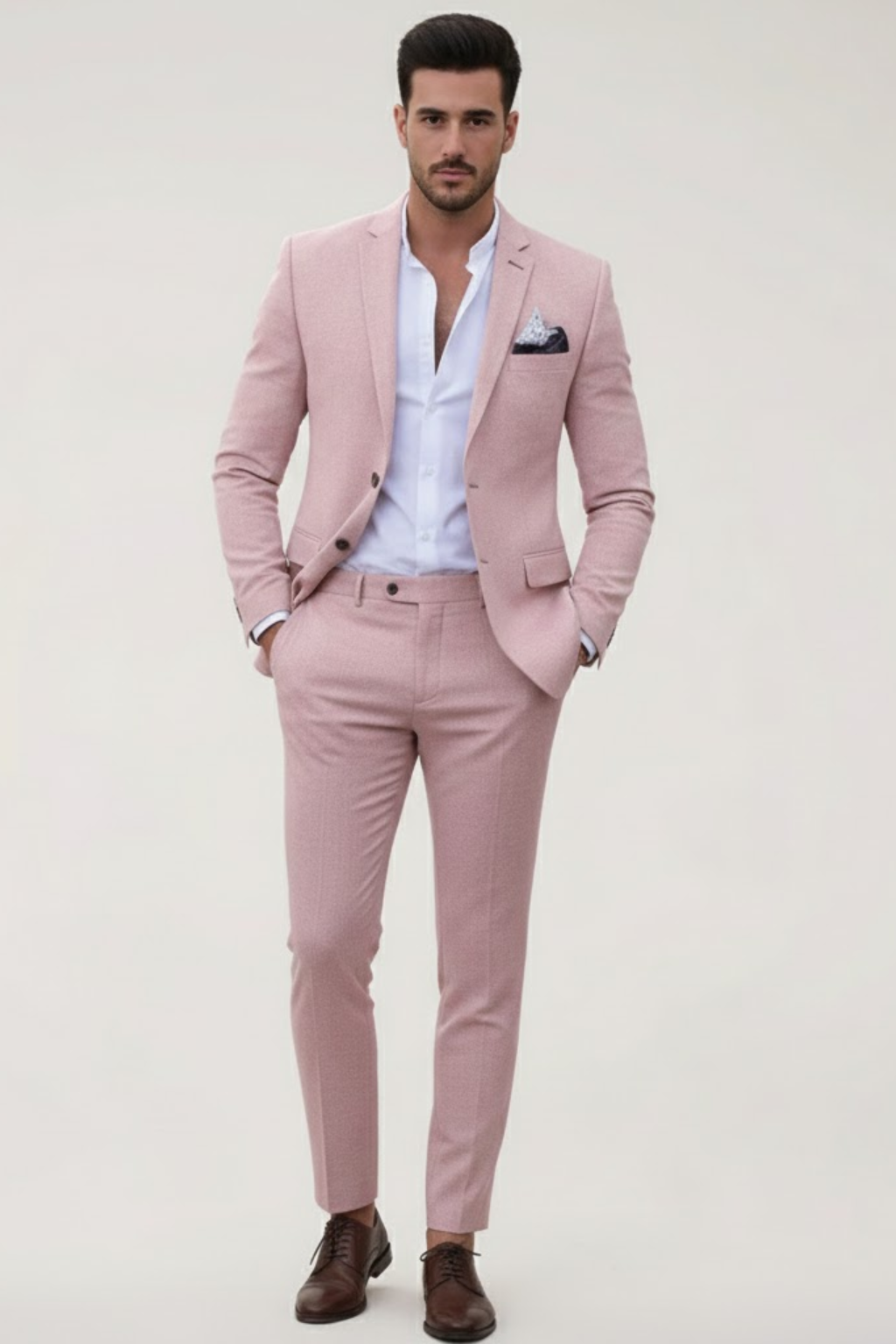 Herren Slimfit Anzug Zweiteiler Formal