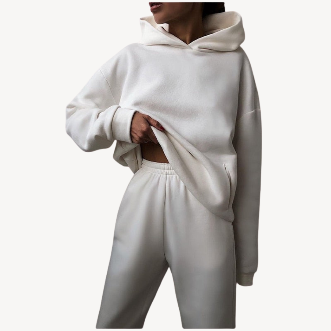 Damen Hoodie Set Sportlich Comfort Jogginghose