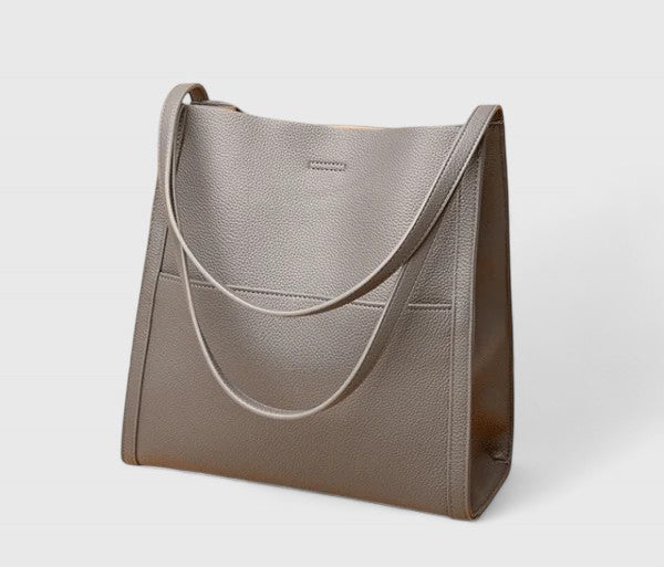 Damen Schultertasche Einfach Leder
