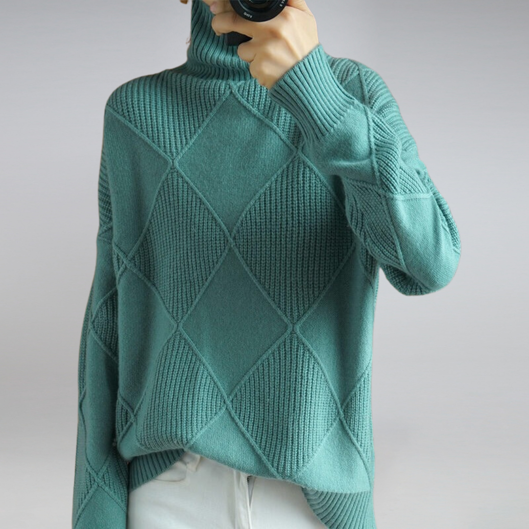 Damen Rollkragenpullover Kaschmir Weich Soft