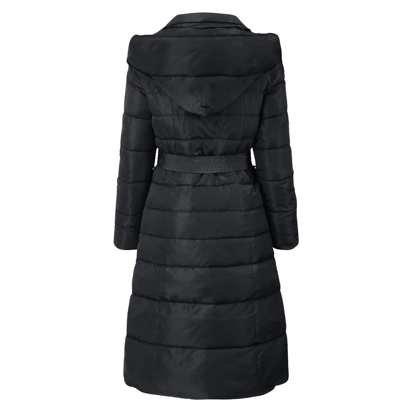Damen Pufferjacke Eleganter Umlegekragen Mit Knöpfen