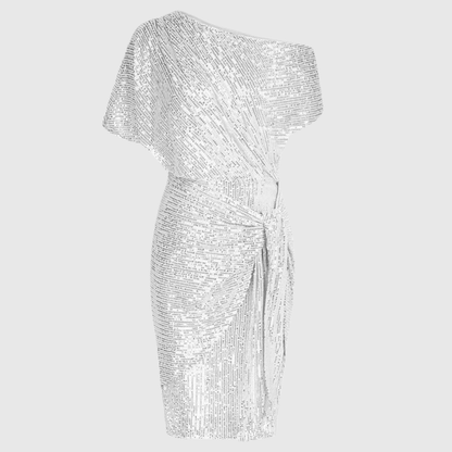 Damen Bodycon Kleid mit Pailletten Glitzernd